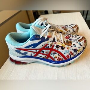 ASICS Sneakers ‘BBQ’ - White, Blue, and Red